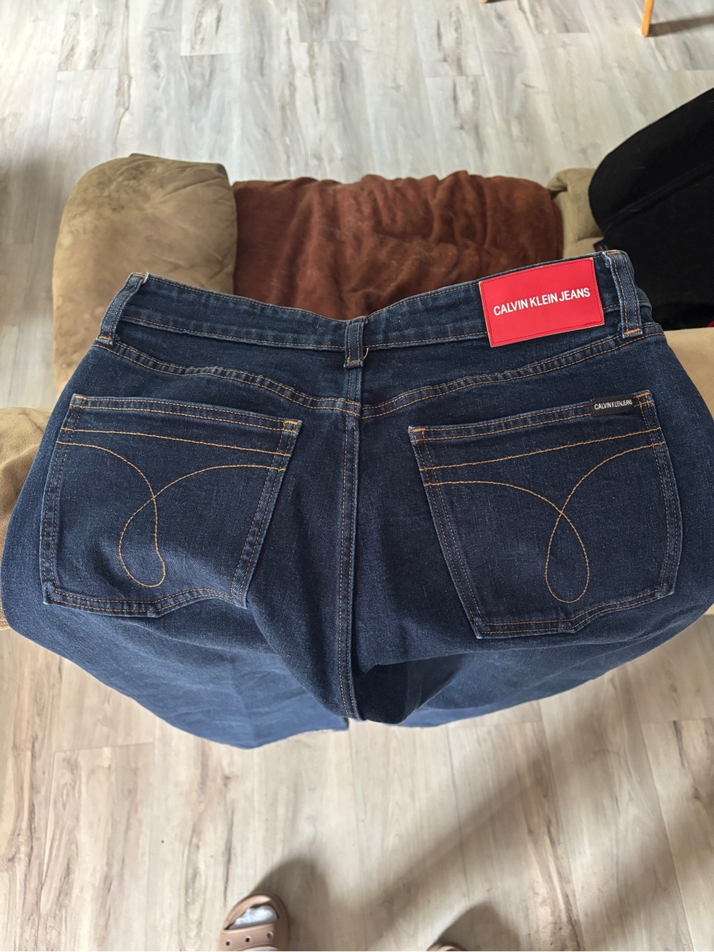 Calvin Klein Jeans Indigo Blue Denim Short Shorts